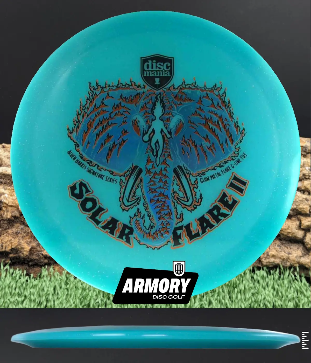 Discmania Solar Flare 2 – Alden Harris Glow Metal Flake C-Line FD3 Distance Driver - Image 3