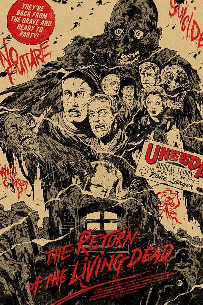 Return Of The Living Dead Screenprinted Poster 1