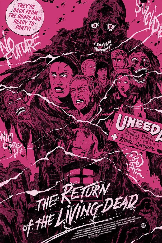 Return Of The Living Dead Variant Screenprinted Poster 1