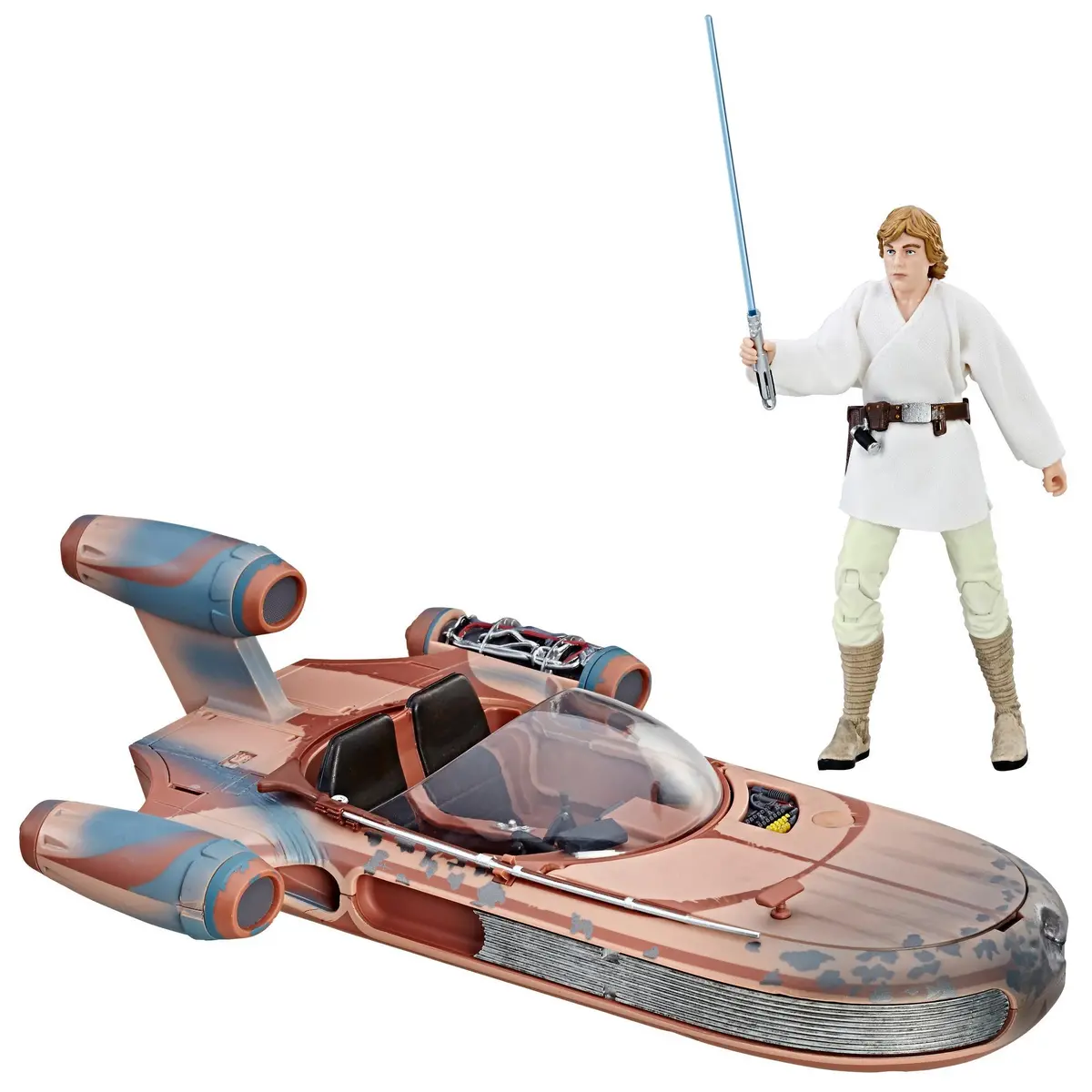 Star Wars The Black Series Luke Skywalker Landspeeder & Figure 1