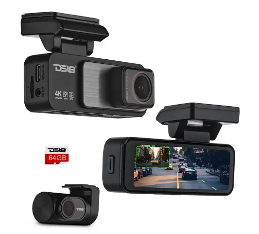 Ds18 Eagle-M2 Dual Front/Rear Dash Mount Camera With Wi-Fi, Gps, Parking Monitor, 4K Video 1