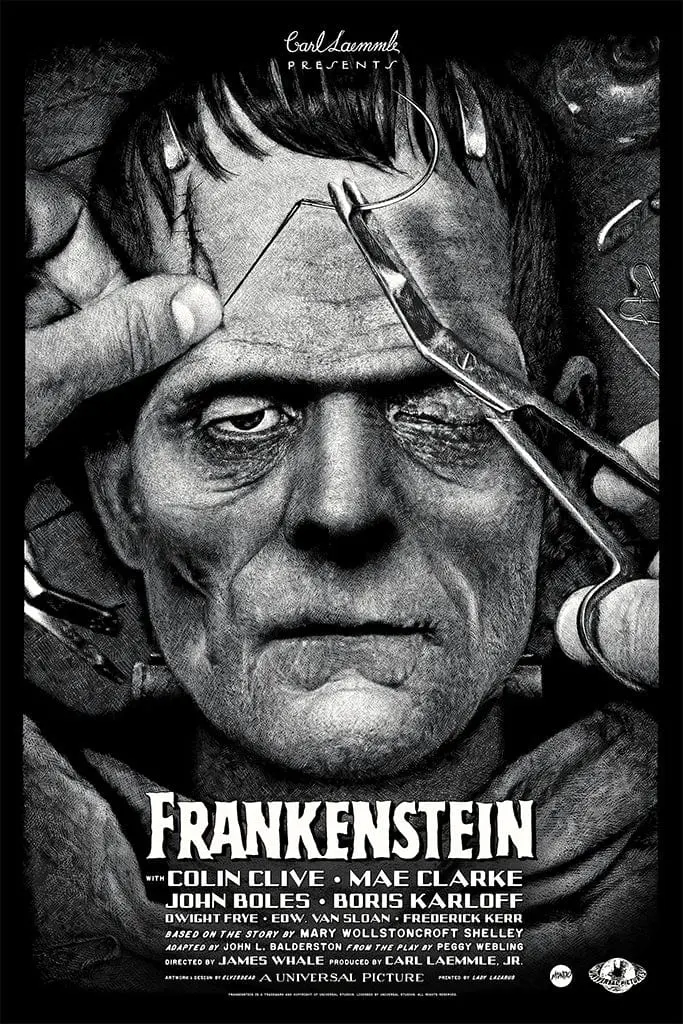 Frankenstein Variant Screenprinted Poster 1