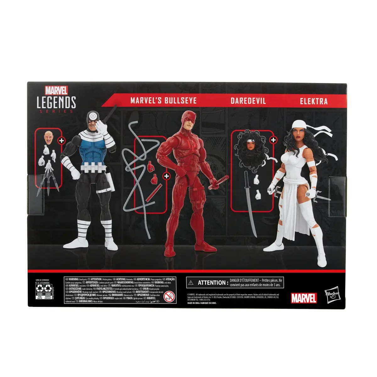 Marvel Legends Series Daredevil, Elektra, And Marvel’S Bullseye 2