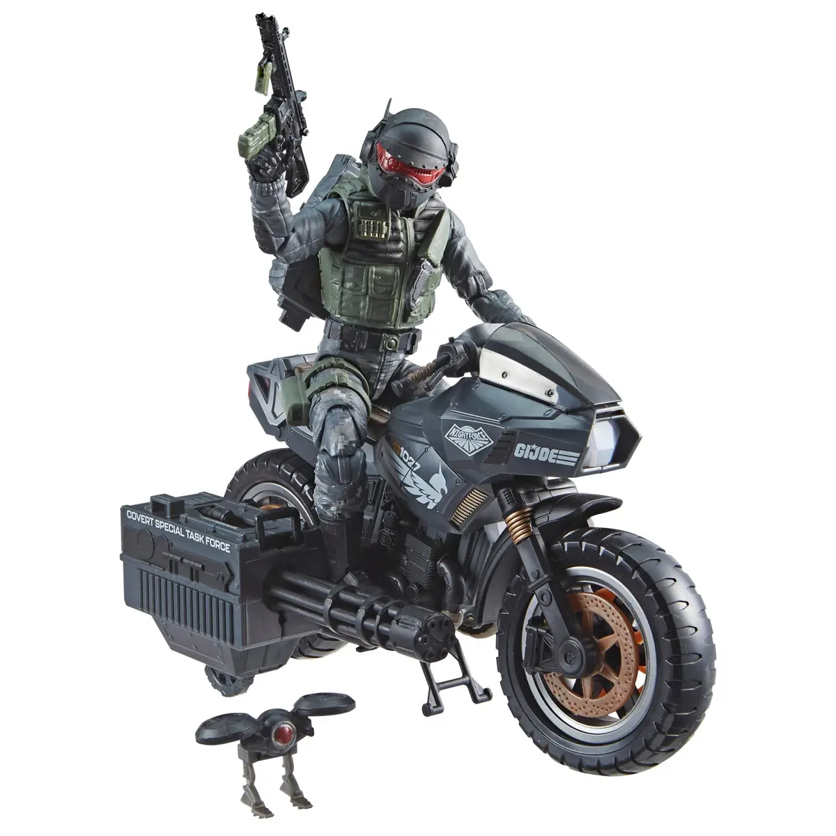 G.I. Joe Classified Series #127, Night Force Jason "Shockwave" Faria Figure & Night Pursuit Cycle 1