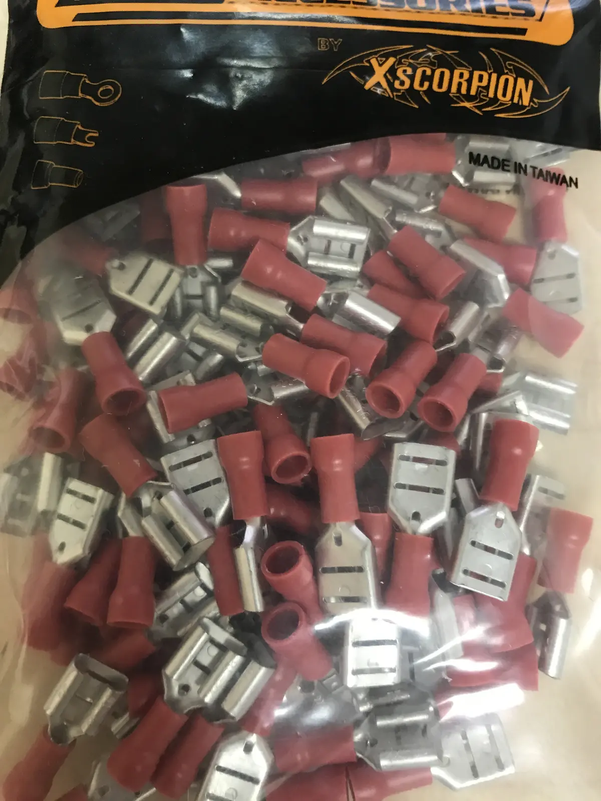 Xscorpion Fd250r Female Quick Disconnects 22/18Ga Red .25" 1
