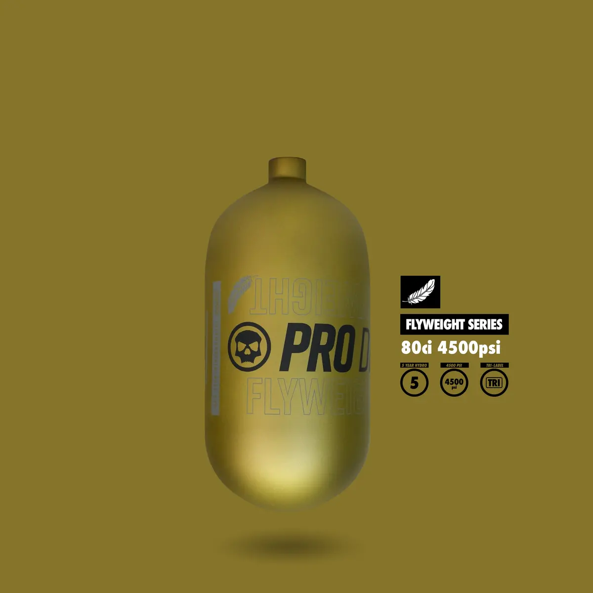 Pro Dna™ Flyweight Air Tank 80Ci - Matte Gold 1