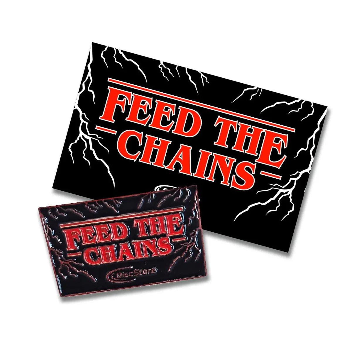 Feed The Chains Pin & Sticker Combo 1