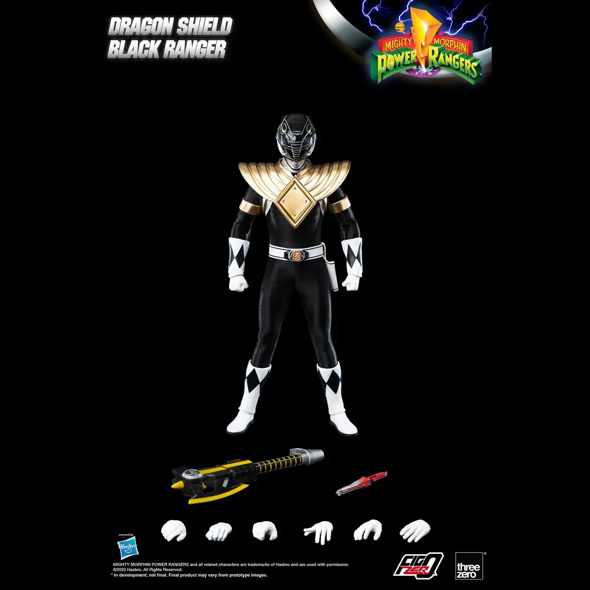 Mighty Morphin Power Rangers Figzero 1/6 Dragon Shield Black Ranger 1