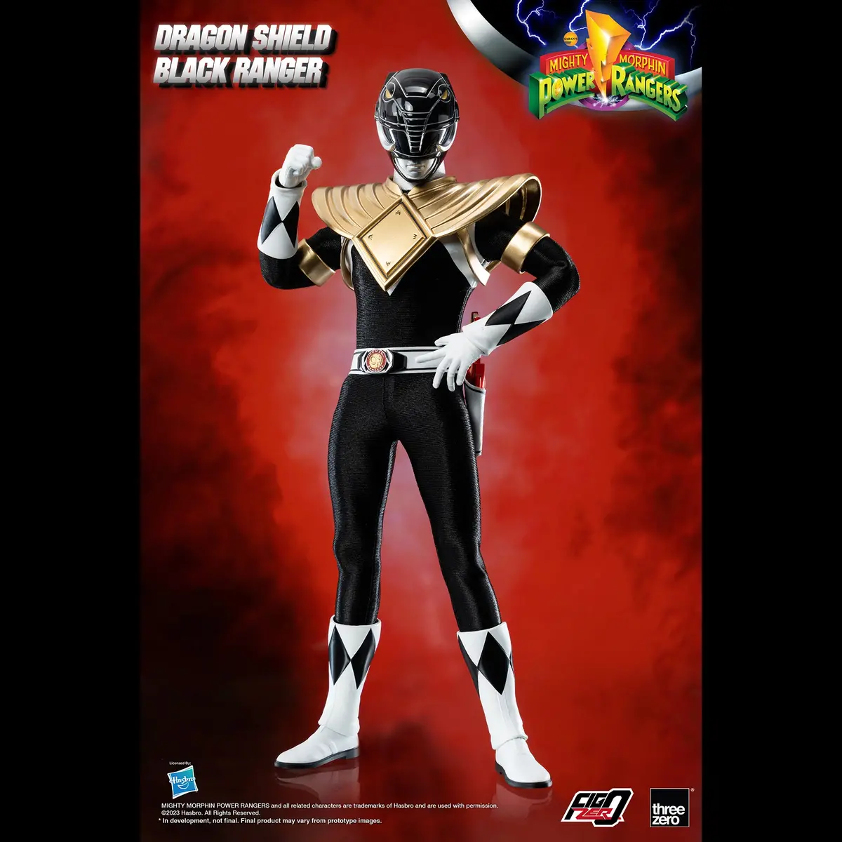 Mighty Morphin Power Rangers Figzero 1/6 Dragon Shield Black Ranger 2