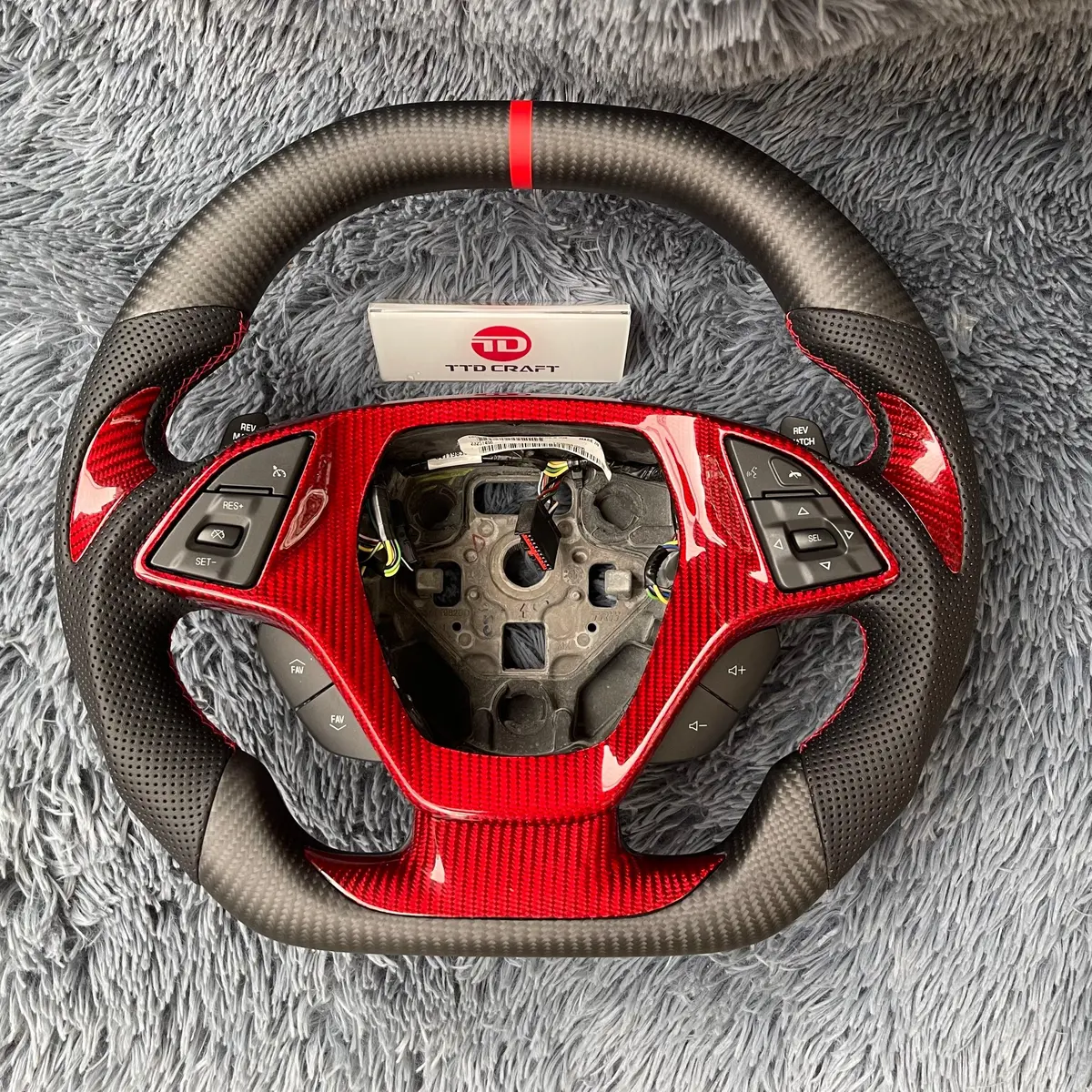 Matte Carbon Fiber Steering Wheel For Corvette  C7 |Ttd Craft 1