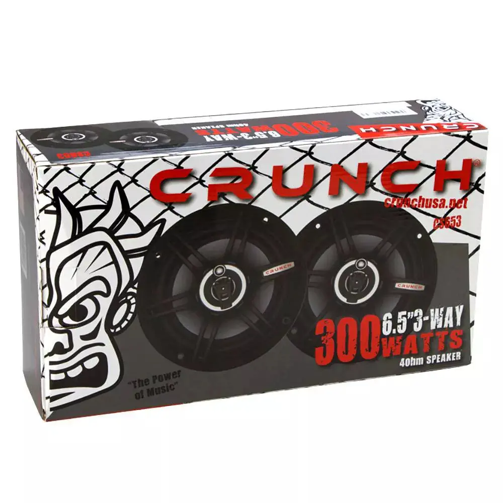Crunch Cs653 6.5" Speakers, 3-Way, 300W Max 1