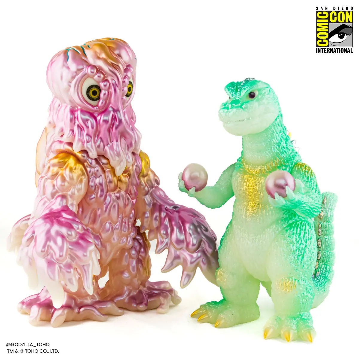 Godzilla And Hedorah Soft Vinyl Figure Set - Cherry Blossom Glow In The Dark Variant 1