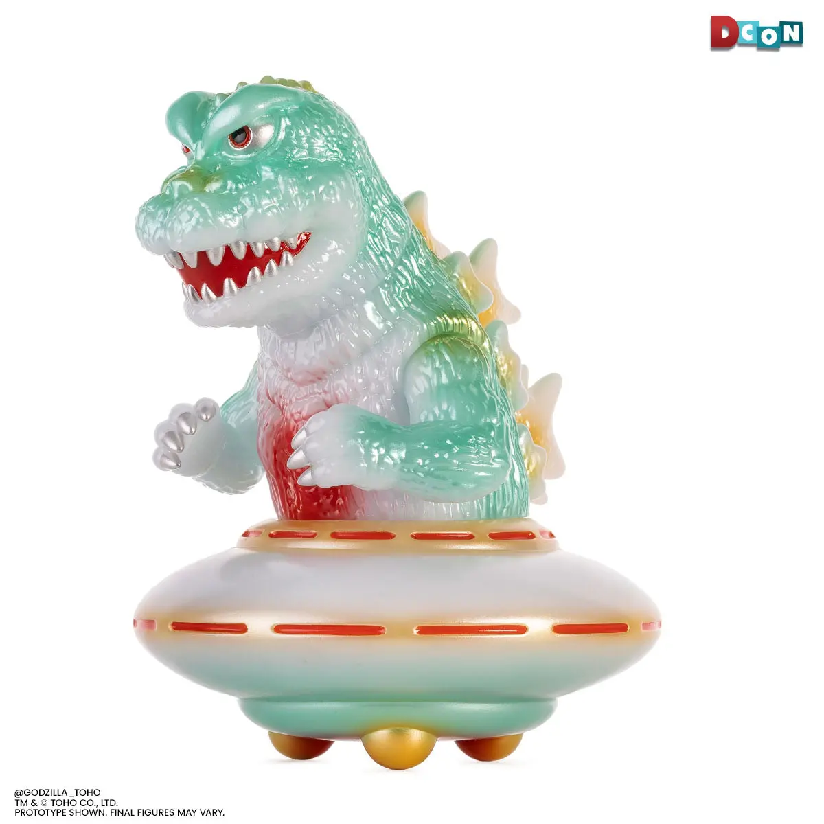 Godzilla Ufo - Vinyl Designer Figure By Octeel - Glow-In-The-Dark Green Variant 1