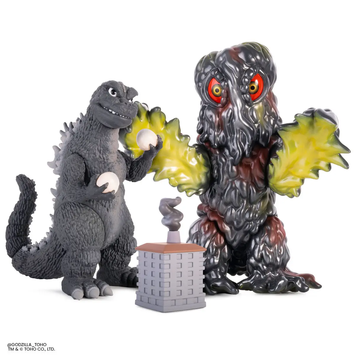 Godzilla And Hedorah Soft Vinyl Figure Set -  Godzilla Vs The Smog Monster 1
