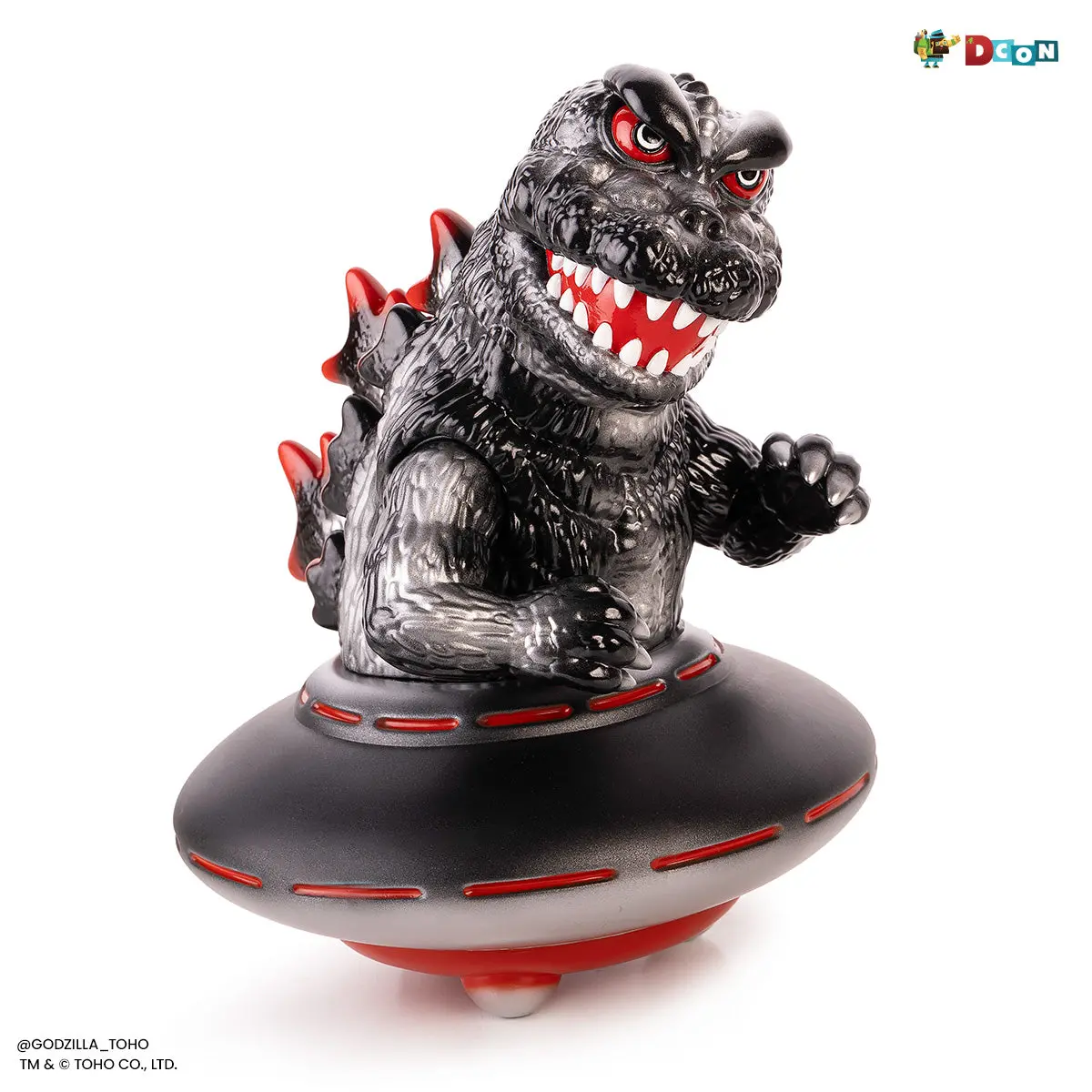 Godzilla Ufo - Vinyl Designer Figure By Octeel - Xillean Black Variant 1