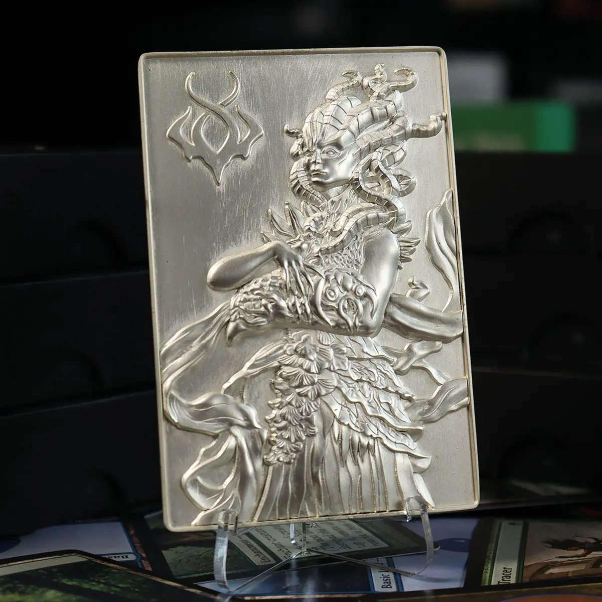 Magic The Gathering Limited Edition .999 Silver Plated Vraska Metal Collectible 1