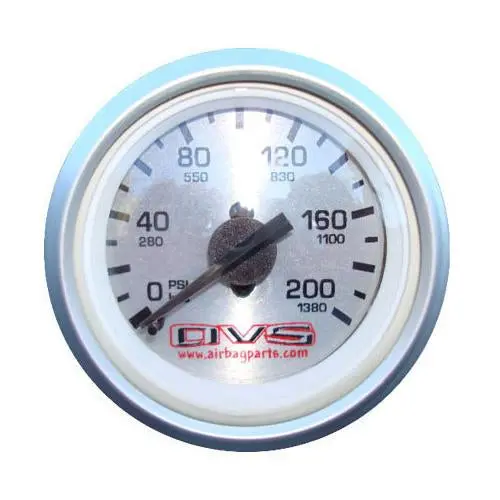 Avs 200Psi Single Needle Silver Faced Gauge 1