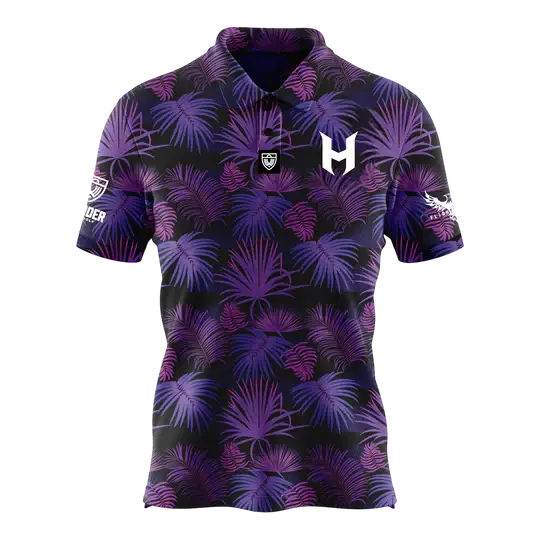 Wander Disc Golf - Holyn Handley 2024 - Men's Neon Floral Polo 1