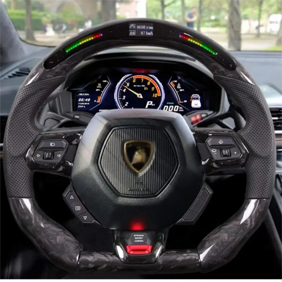 Lamborghini 2015-2024 Huracan Forged Carbon Fiber Steering Wheel |Ttd Craft 1