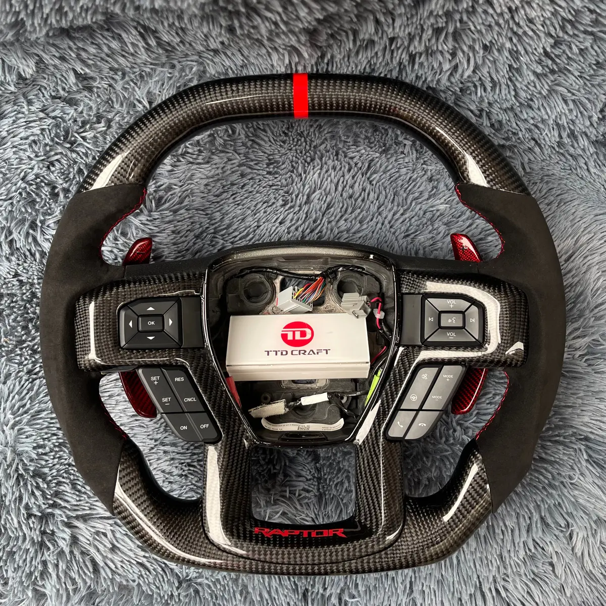 Ttd Craft Ford 2015-2020 F150 Raptor / 2017-2022 F250/ 2017-2022 F350 Carbon Fiber Steering Wheel 1