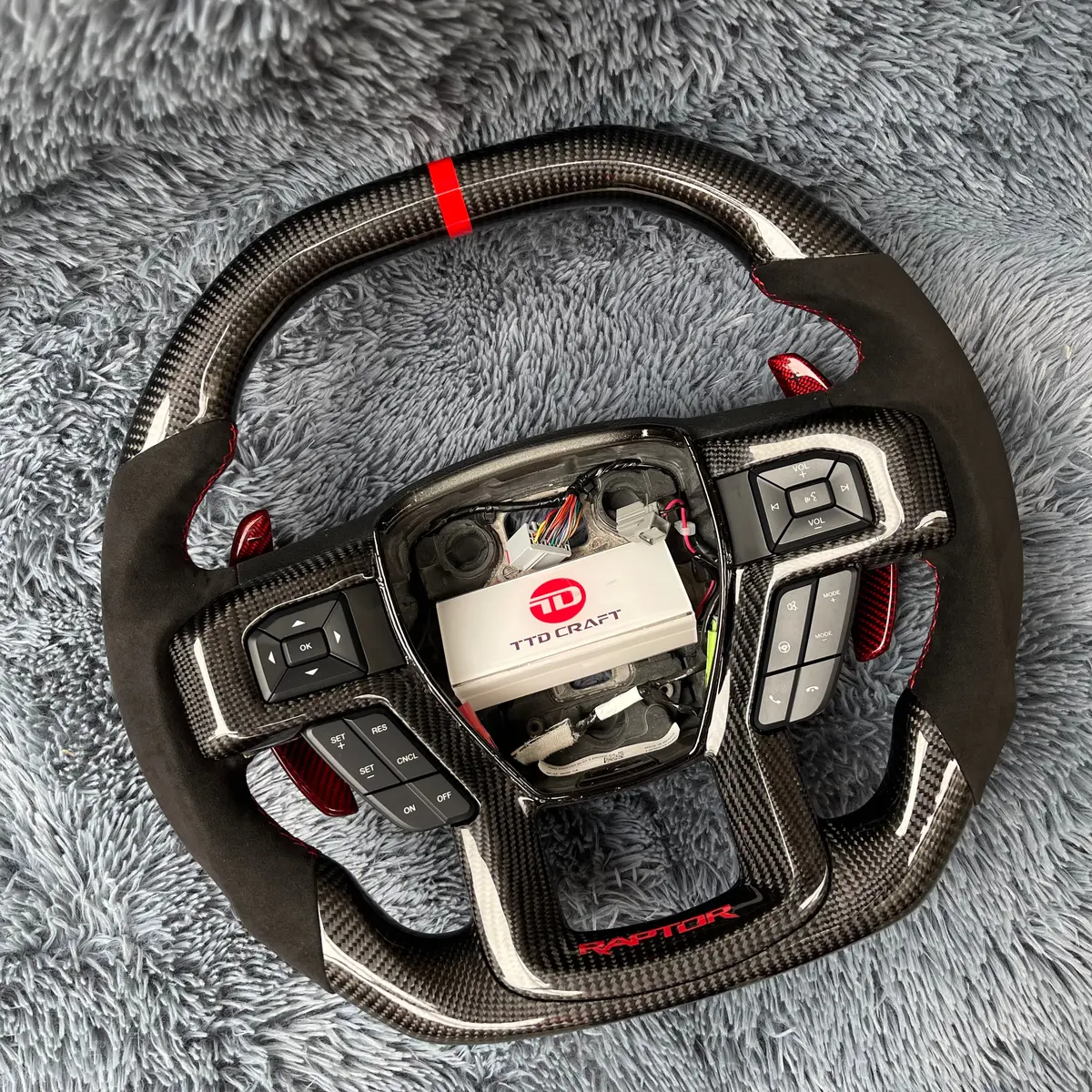 Ttd Craft Ford 2015-2020 F150 Raptor / 2017-2022 F250/ 2017-2022 F350 Carbon Fiber Steering Wheel 2