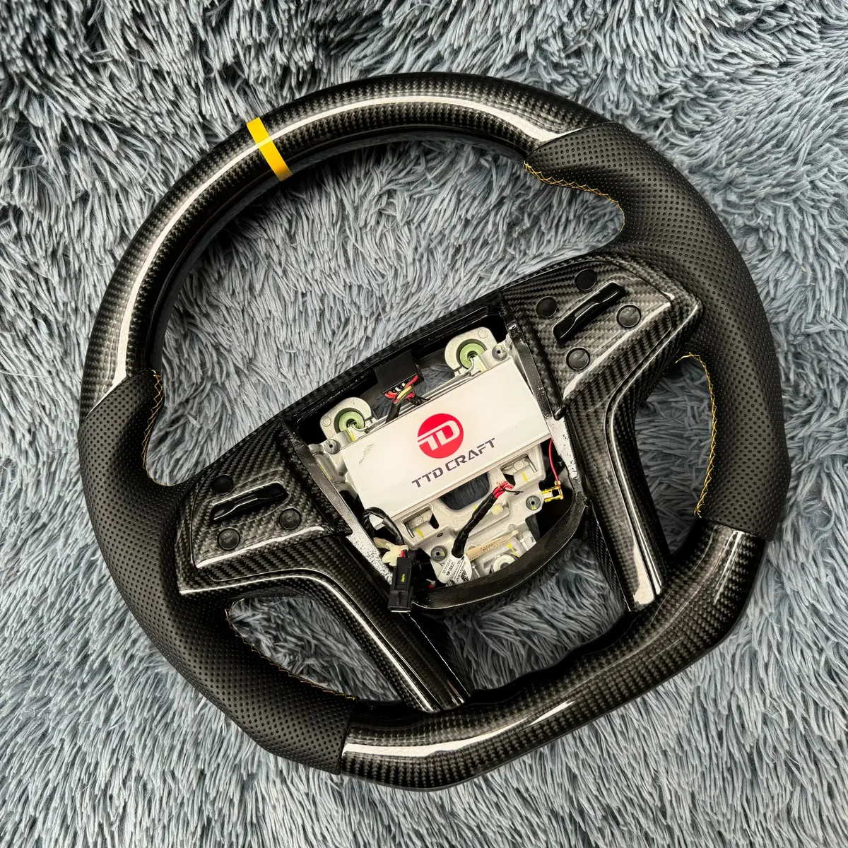 Ttd Craft Cadillac 2015-2020 Escalade / 2013-2019 Xts / 2014-2016 Srx Carbon Fiber Steering Wheel 2
