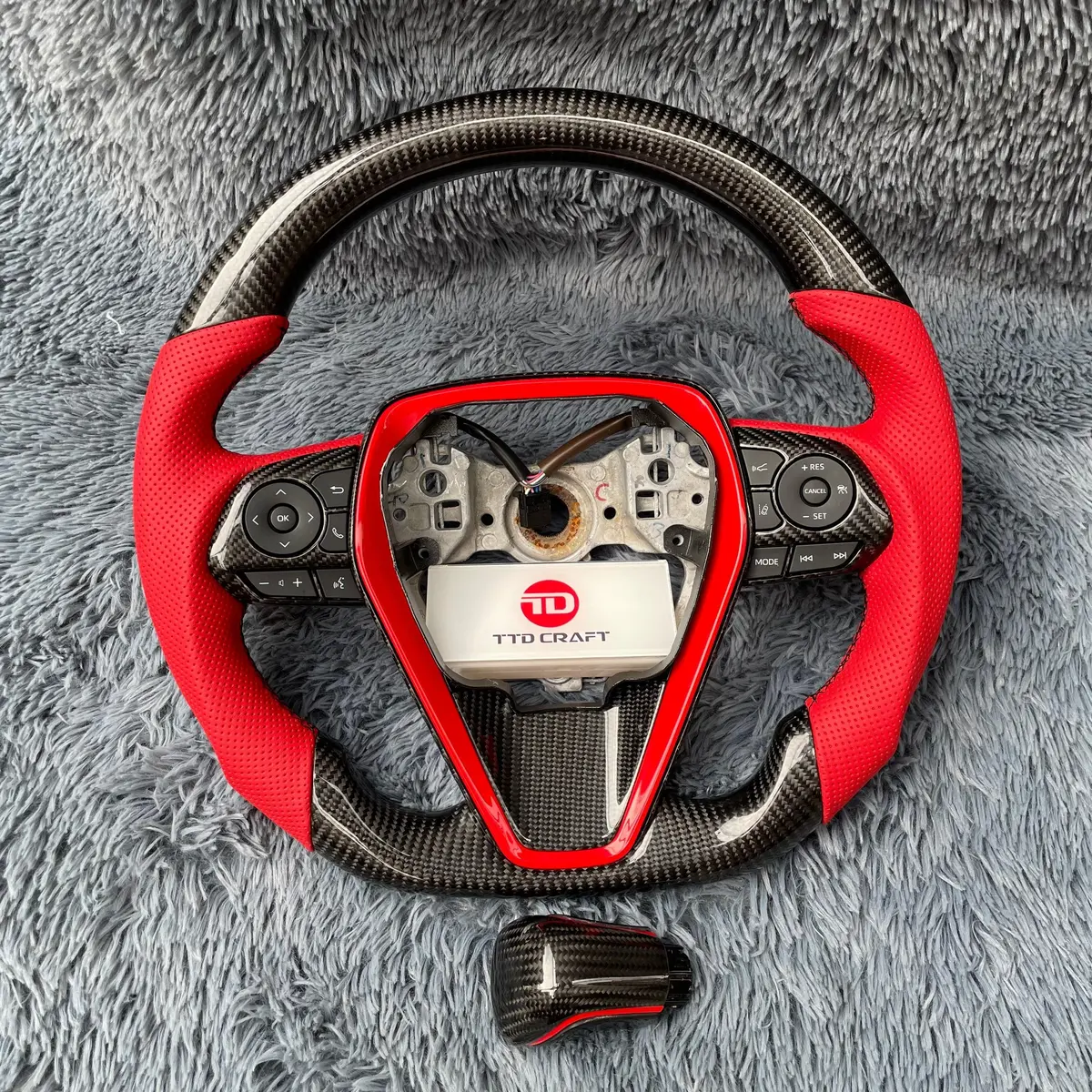 Ttd Craft Toyota 2018-2024 Camry Se Xse Trd V6 Venza Carbon Fiber Steering Wheel 1