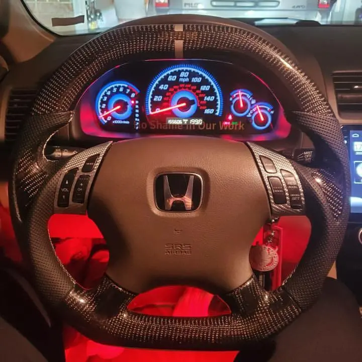 Custom Carbon Fiber Steering Wheel For 7Th Gen Accord 2003-2007 Lx Ex Dx V6 | Ttd Craft 2