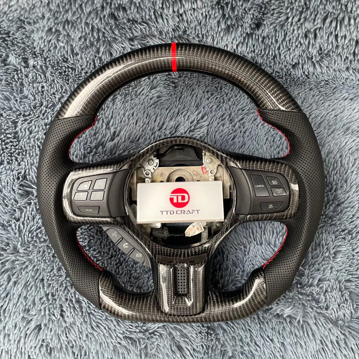 Ttd Craft Mitsubishi Evolution 2008-2015 Evo X/Lancer Carbon Fiber Steering Wheel 1