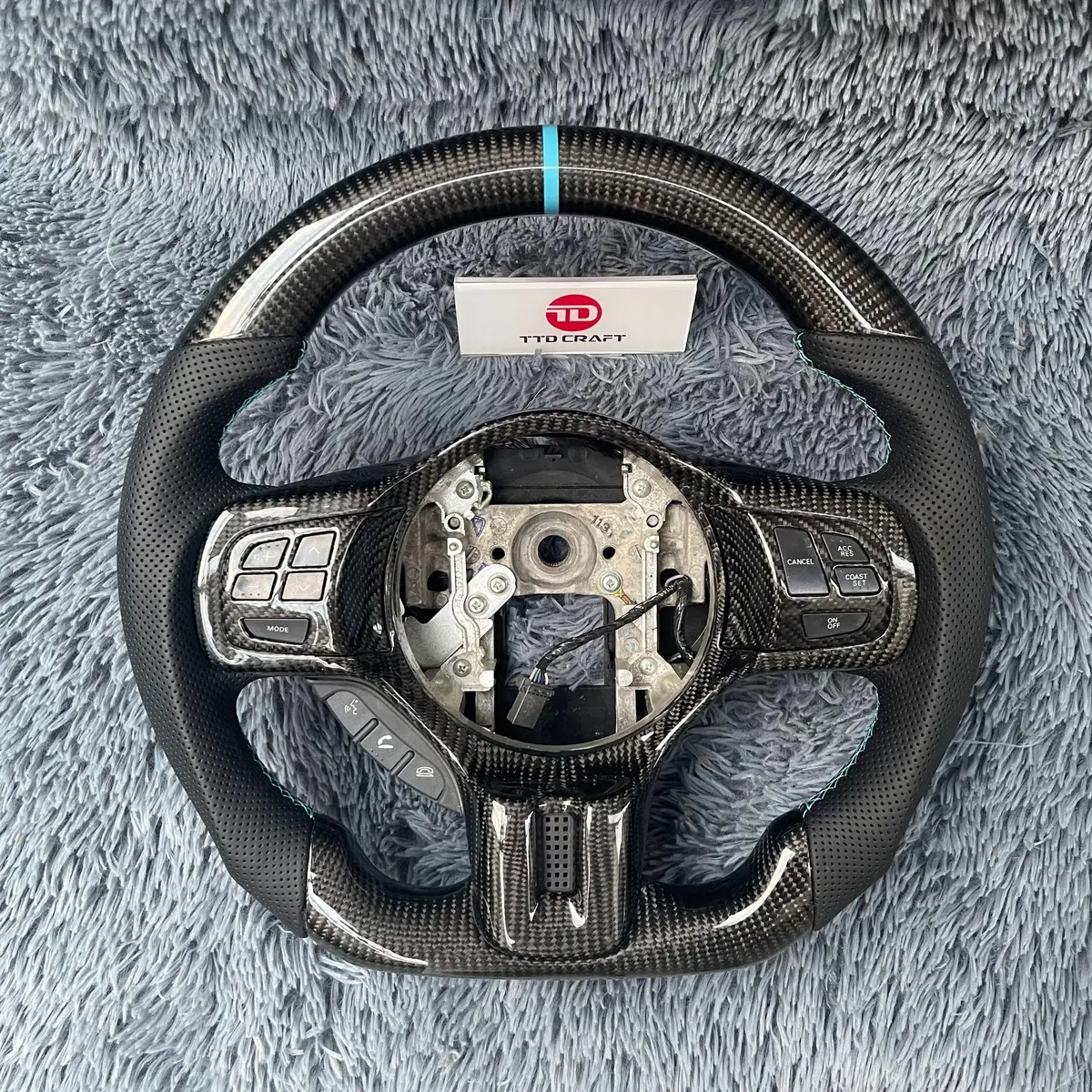 Ttd Craft Mitsubishi Evolution 2008-2015 Evo X/Lancer Carbon Fiber Steering Wheel 1