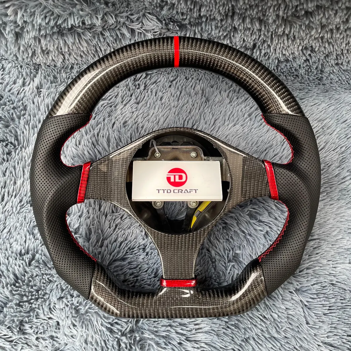 Ttd Craft Mitsubishi 2001-2007 Evo 7 8 9 Carbon Fiber Steering Wheel 1