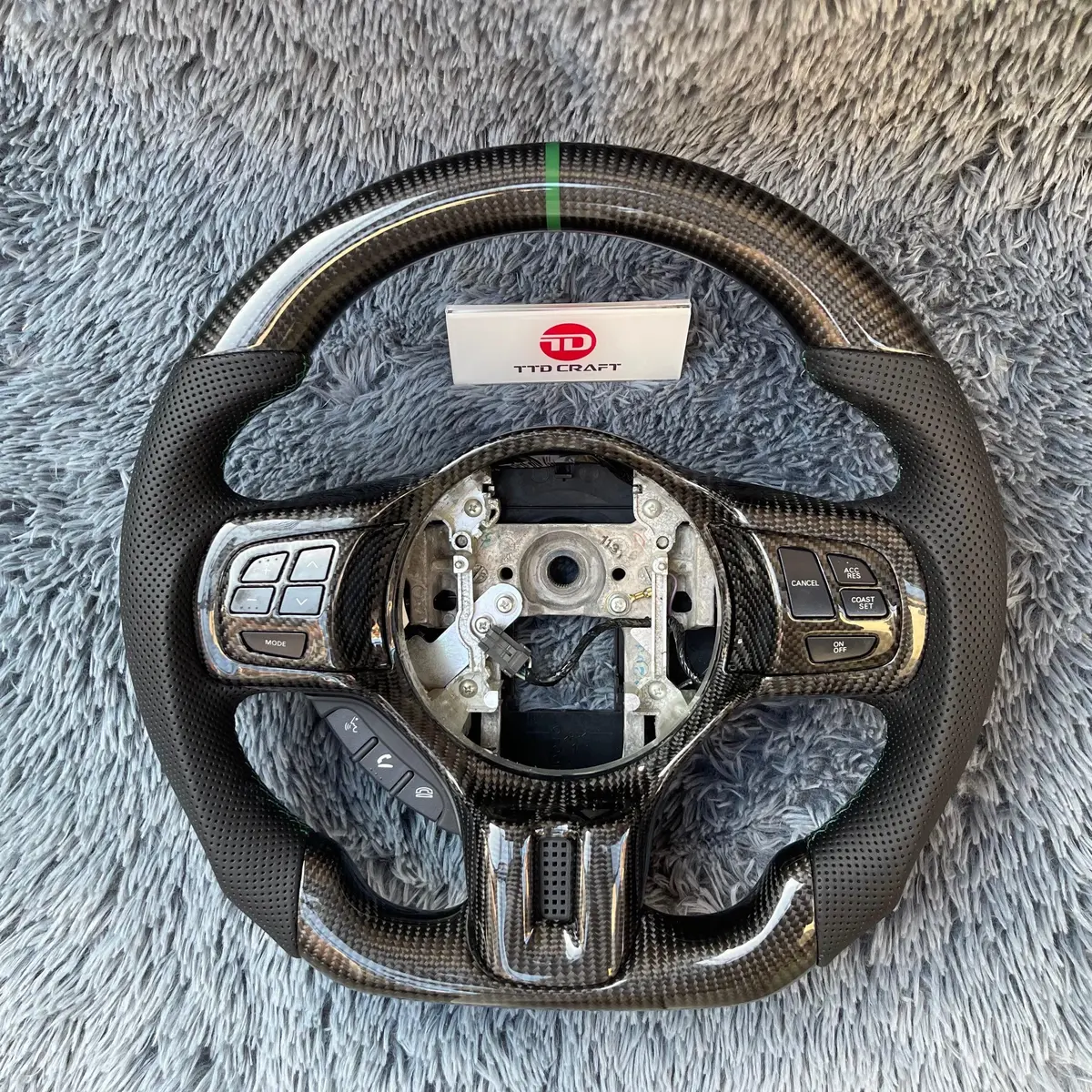 Ttd Craft Mitsubishi Evolution 2008-2015 Evo X/Lancer Carbon Fiber Steering Wheel 1