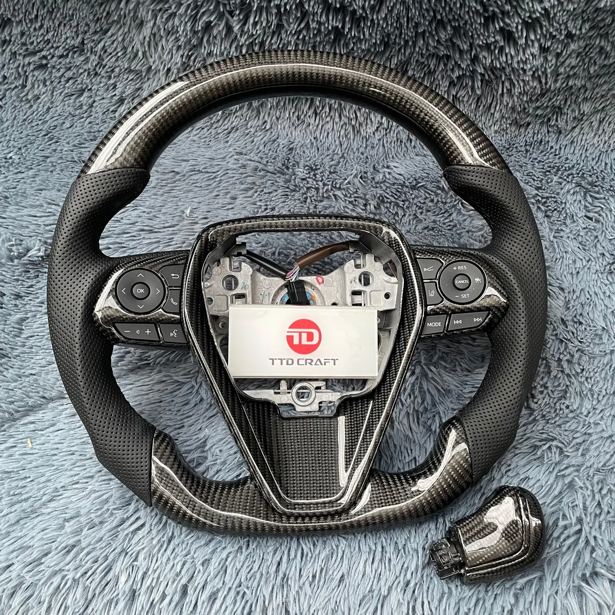 Ttd Craft Toyota 2018-2024 Camry Se Xse Trd V6 Venza Carbon Fiber Steering Wheel 2