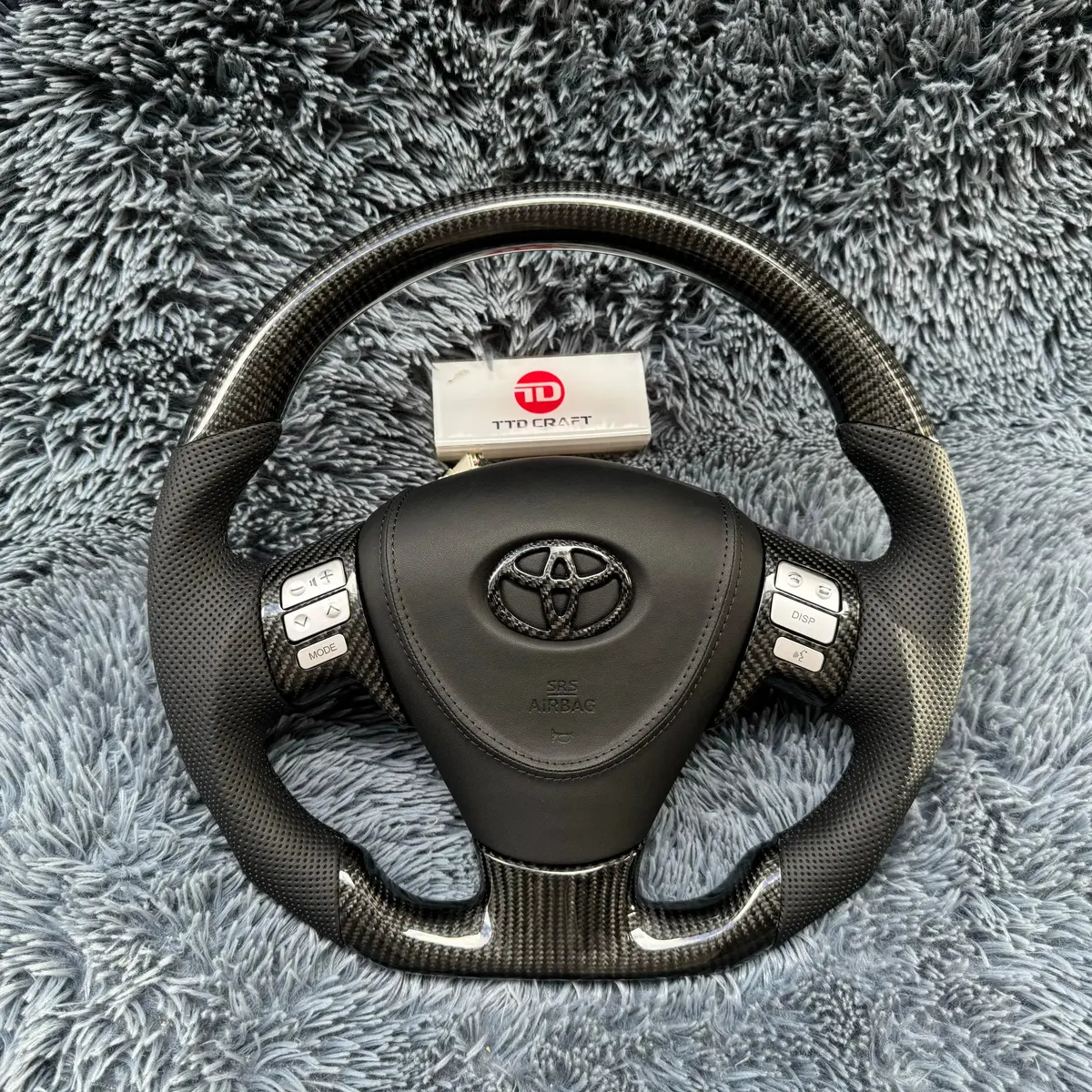 Ttd Craft Toyota 2007-2010 Corolla Carbon  Fiber Steering Wheel 1