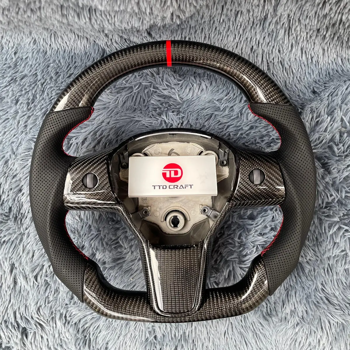 Ttd Craft Tesla Model 3 Y Carbon Fiber Steering Wheel 1