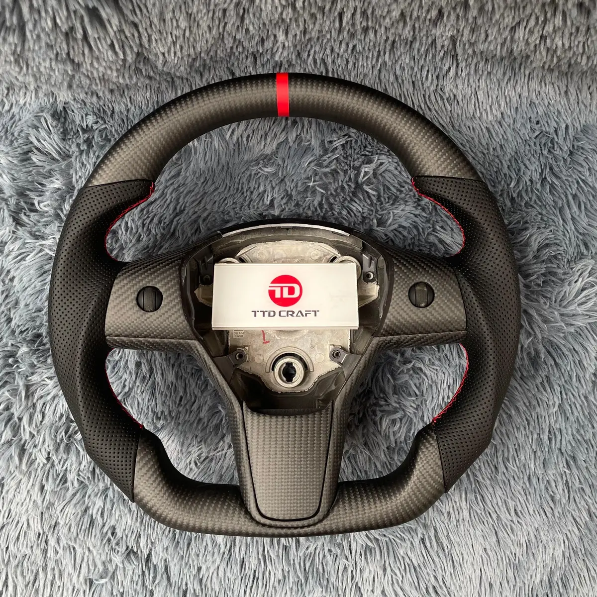 Ttd Craft Tesla Model 3 Y Carbon Fiber Steering Wheel 1