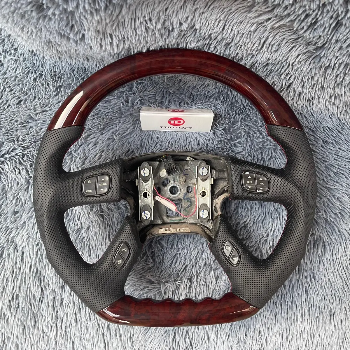 Ttd Craft 2004-2007 Buick Rainier Wood Grain Steering Wheel 1