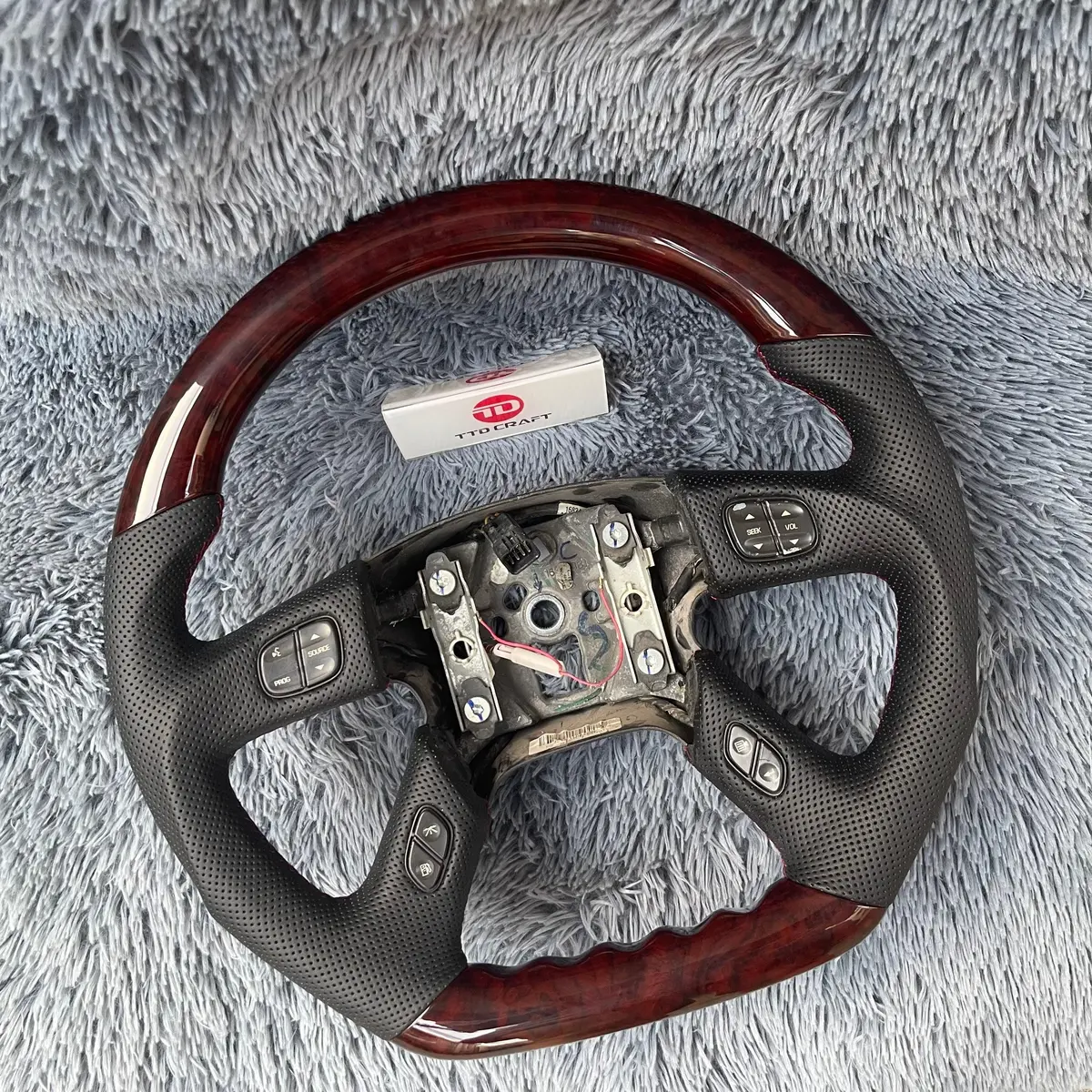 Ttd Craft 2003-2007 Hummer H2 Wood Grain Steering Wheel 2