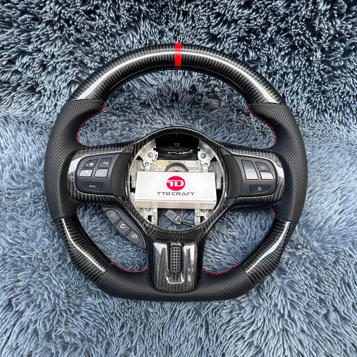 Ttd Craft Mitsubishi Evolution 2008-2015 Evo X/Lancer Carbon Fiber Steering Wheel 1