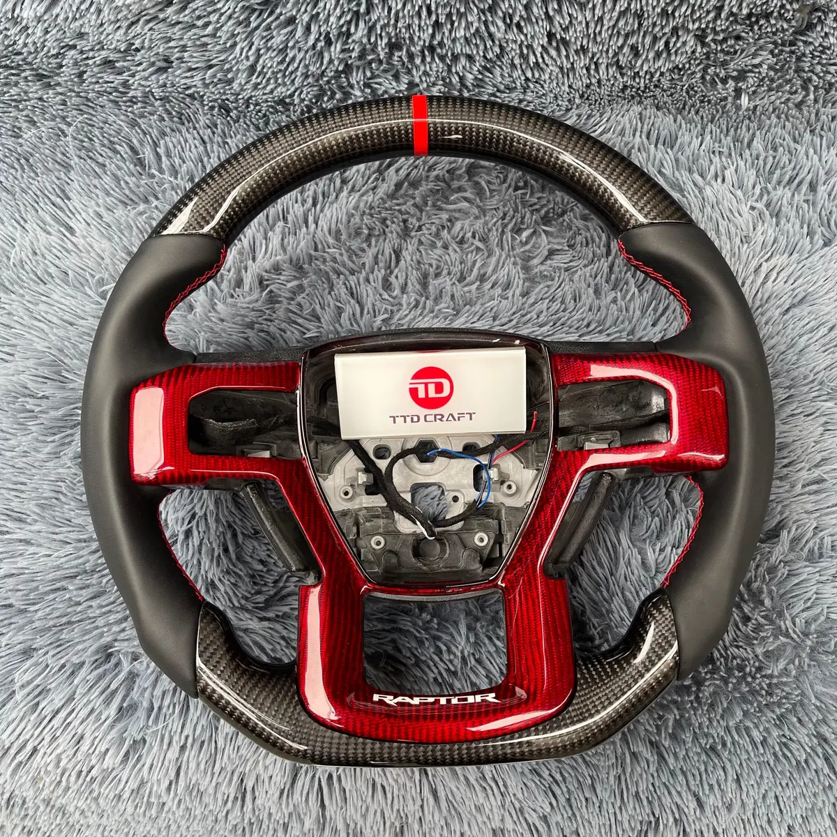 Ttd Craft Ford 2015-2020 F150 Raptor / 2017-2022 F250/ 2017-2022 F350 Carbon Fiber Steering Wheel 1