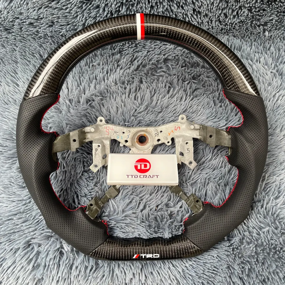 Custom Toyota 2007-2013 Tundra Sequoia Carbon Fiber Steering Wheel 1