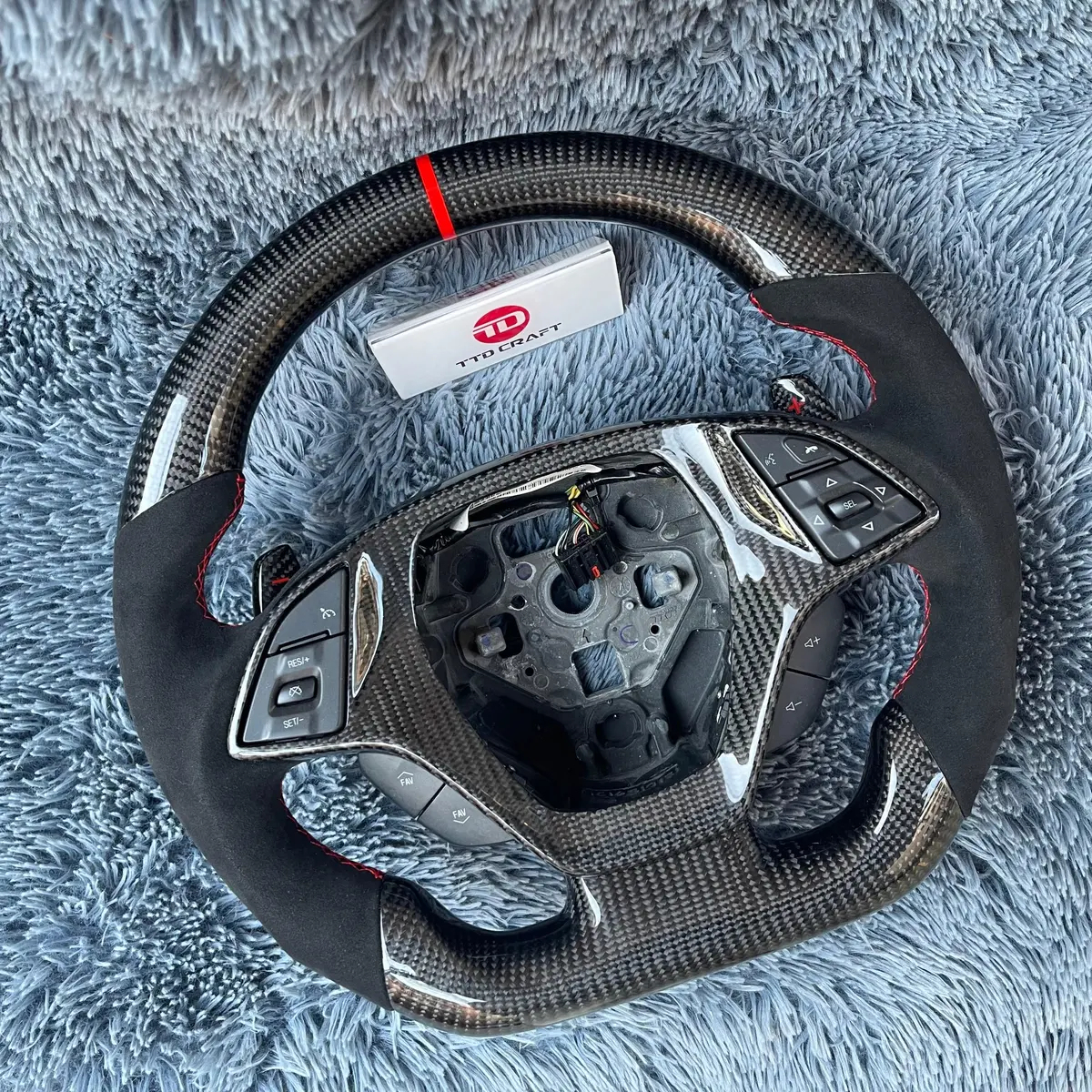 Carbon Fiber Steering Wheel For Corvette C7 2014-2019 |Ttd Craft 2