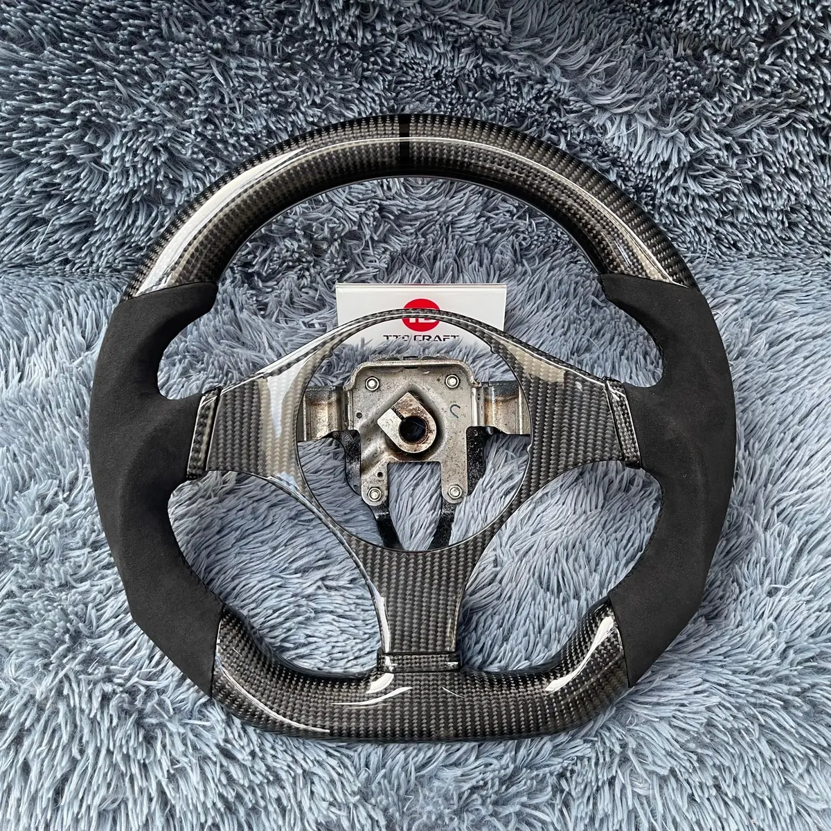 Ttd Craft Mitsubishi 2001-2007 Evo 7 8 9 Carbon Fiber Steering Wheel 1
