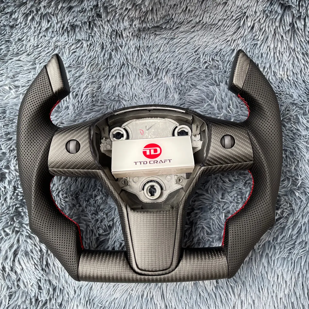 Ttd Craft Tesla Model 3 Y Carbon Fiber Steering Wheel 1
