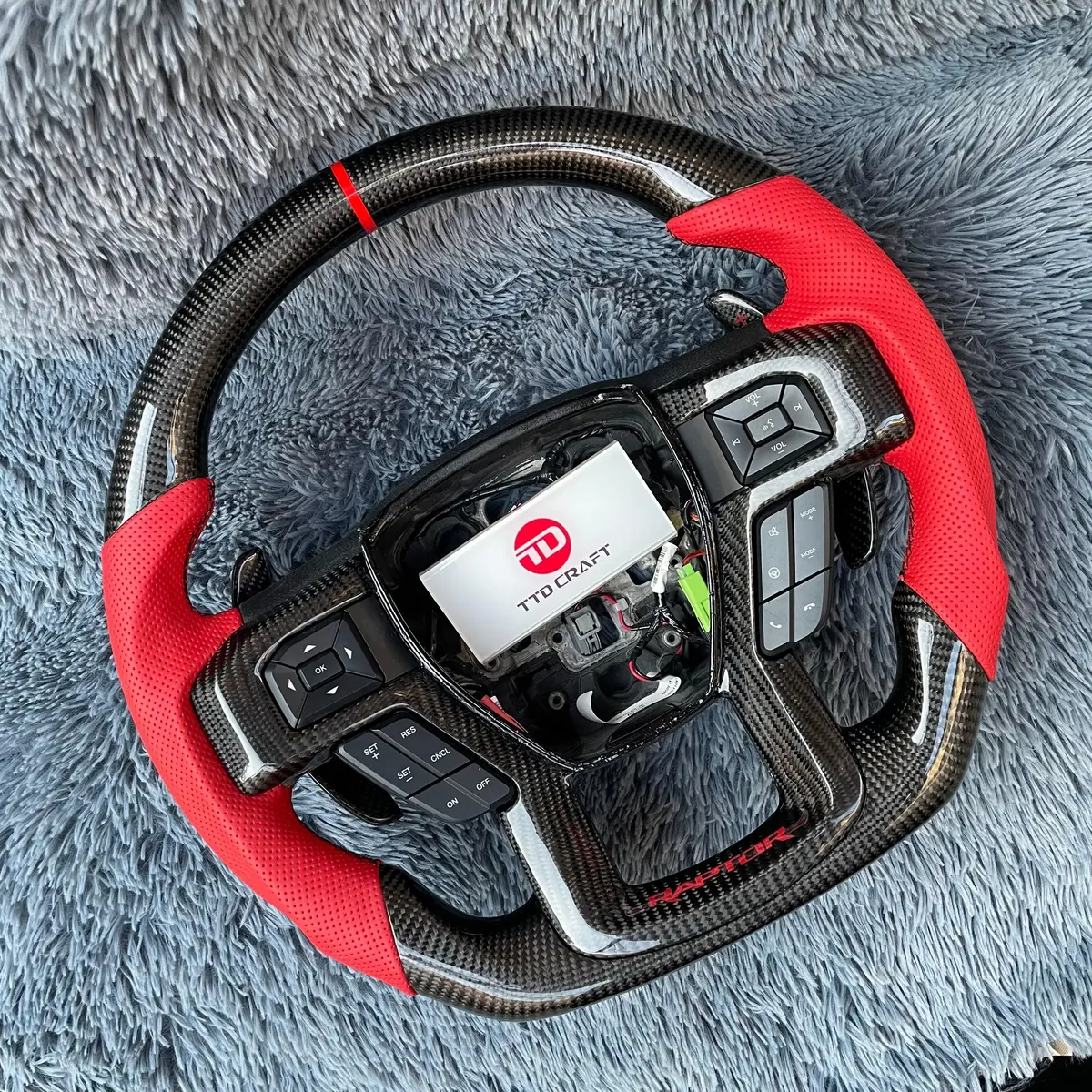 Ttd Craft Ford 2015-2020 F150 Raptor / 2017-2022 F250/ 2017-2022 F350 Carbon Fiber Steering Wheel 2