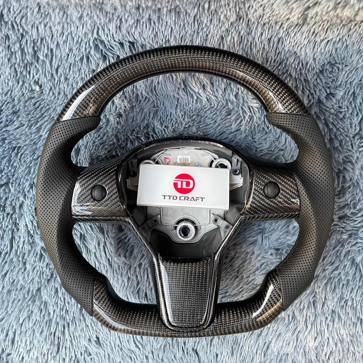 Ttd Craft Tesla Model 3 Y Carbon Fiber Steering Wheel 1