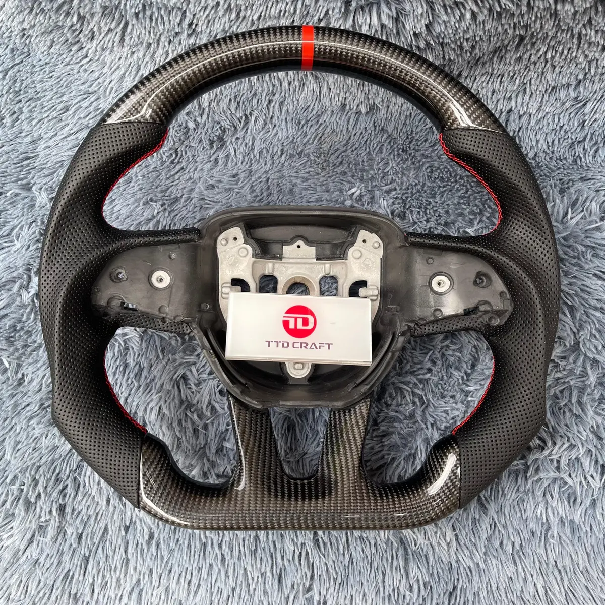 Ttd Craft Dodge 2016-2023 Charger Challenger / 2014-2023 Durango Carbon Fiber Steering Wheel 1