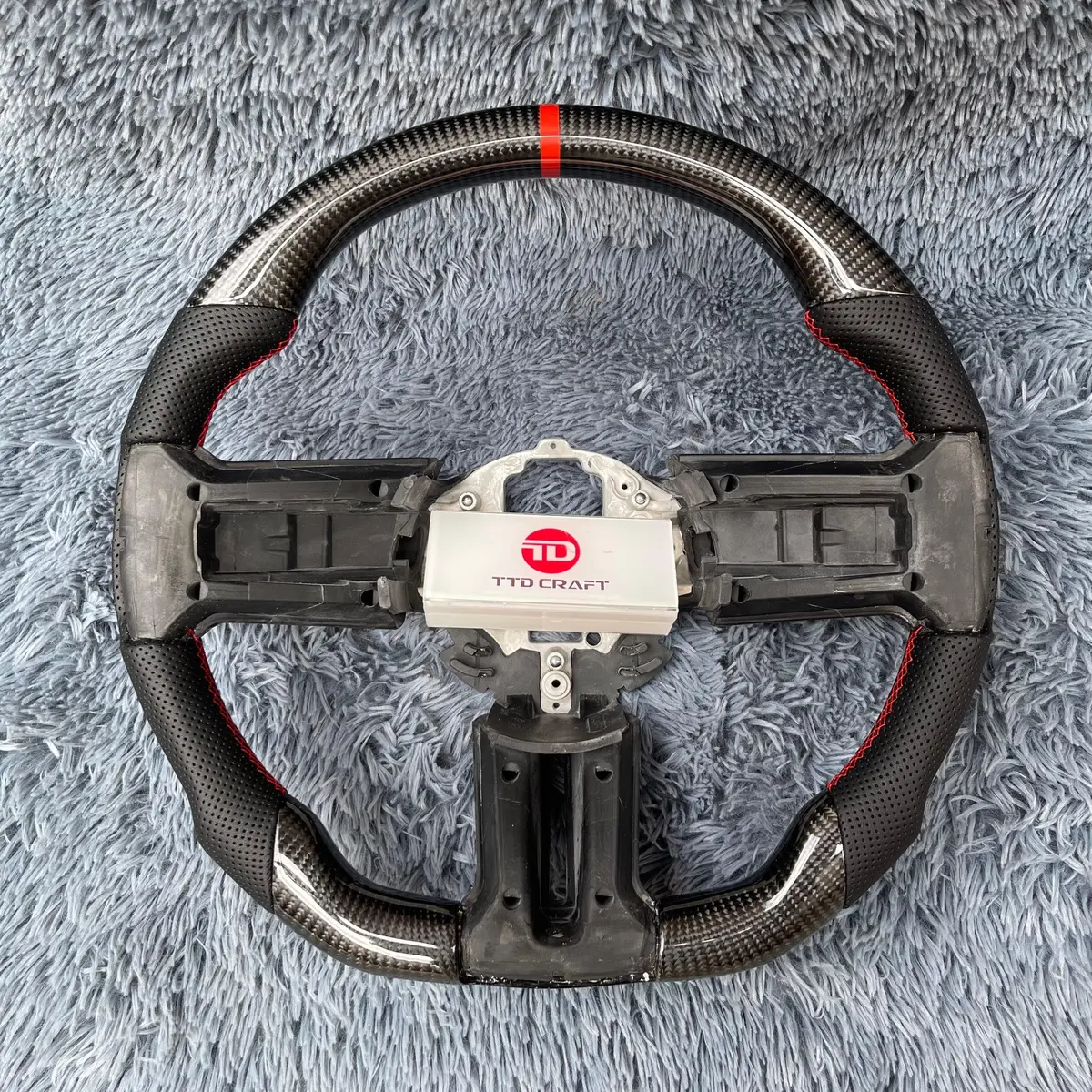 Ttd Craft Ford 2010-2014 Mustang Gt Shelby Gt500 Carbon Fiber Steering Wheel 1