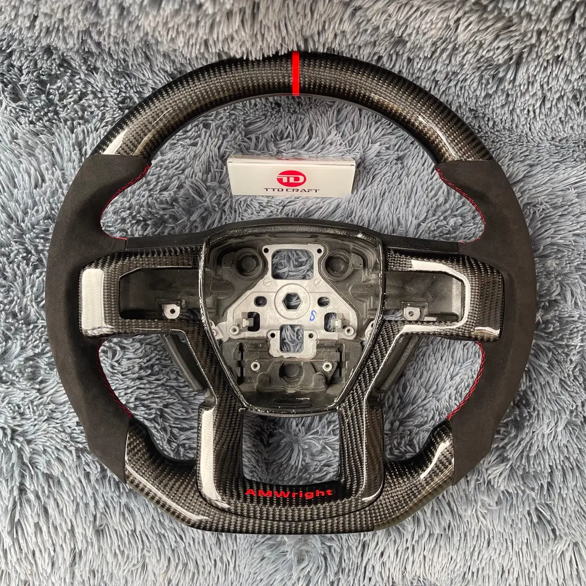 Ttd Craft Ford 2015-2020 F150 Raptor / 2017-2022 F250/ 2017-2022 F350 Carbon Fiber Steering Wheel 1