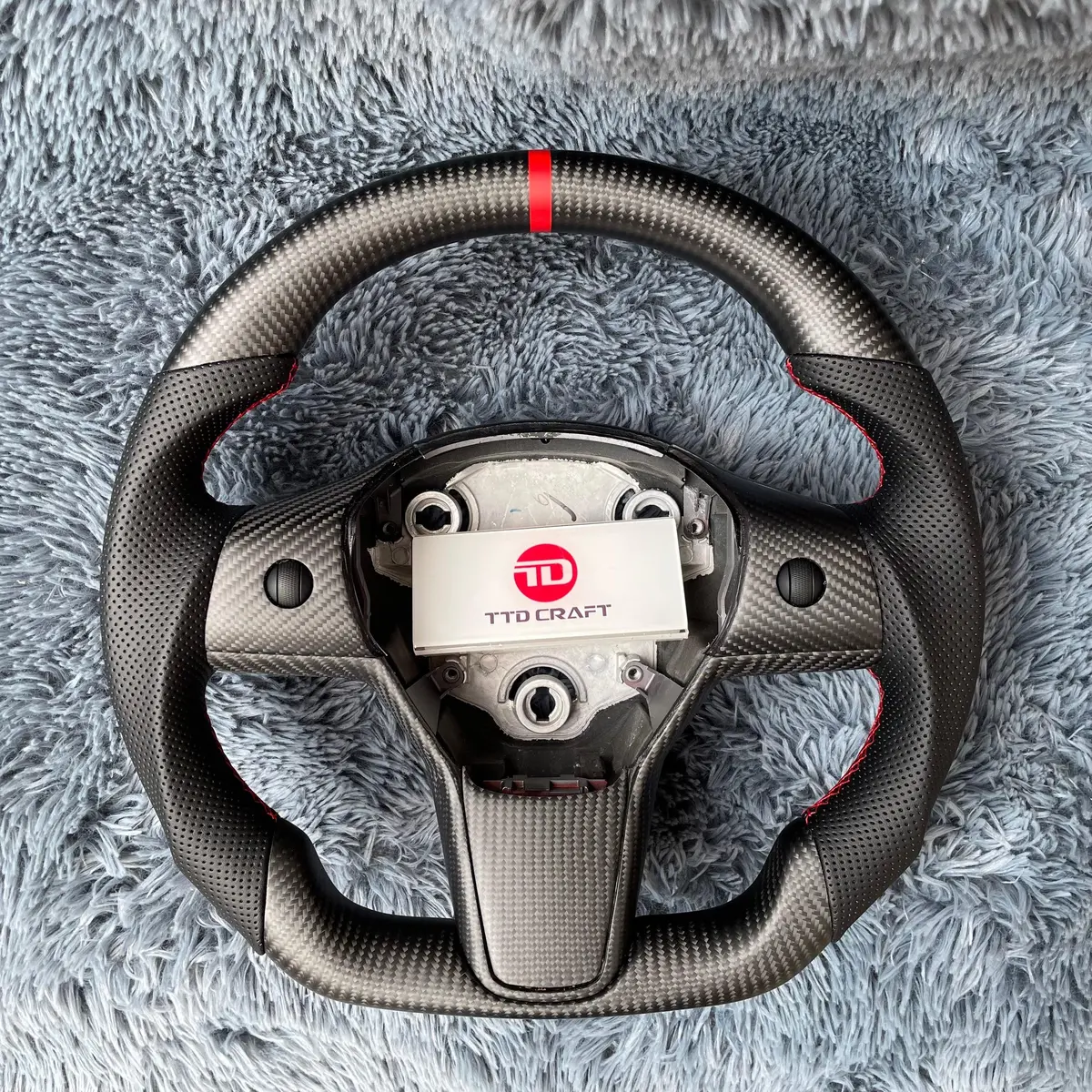 Ttd Craft Tesla Model 3 Y Carbon Fiber Steering Wheel 1